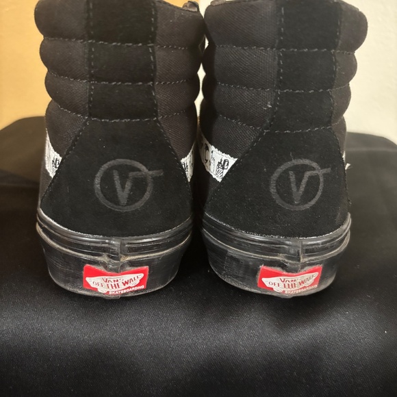 Vans * SK8-HI *Mens Black Doodle Popcush * Size 9.5 - Picture 3 of 7